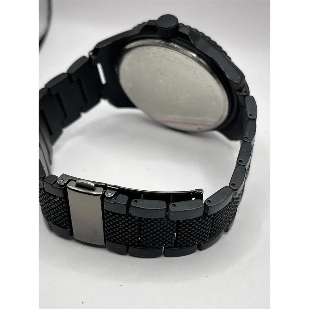 INC International Concepts Men's Quartz Watch Black‎ 46mm Case- New Battery